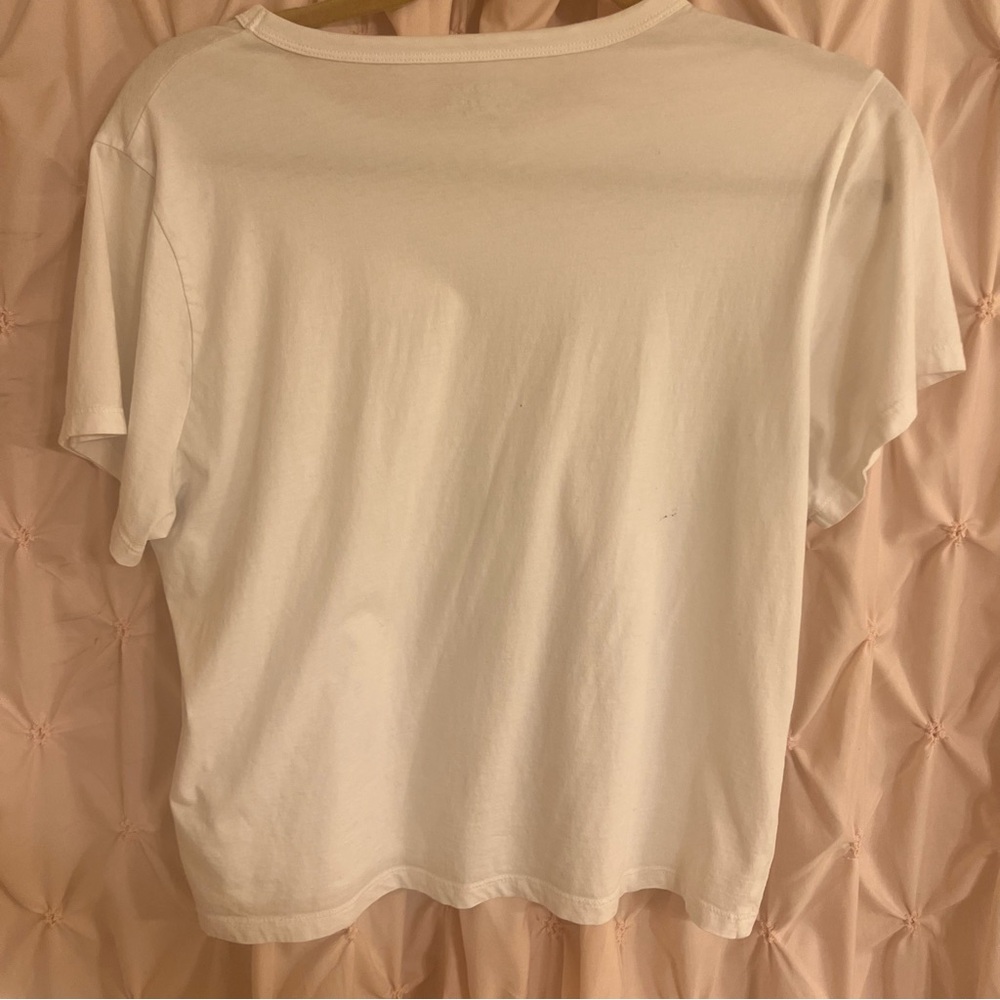 Abercrombie & fitch essential basic blue white tee size m